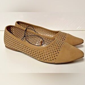 Coconuts by Matisse Tan Perforated Flats